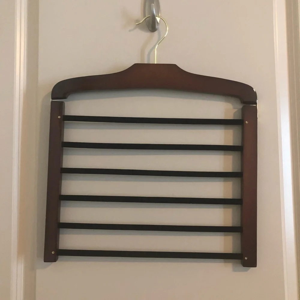 TWO Wooden 6-tier hinged hangars